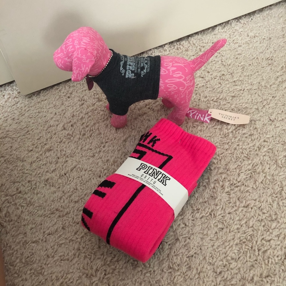 VS Pink Sock and Dog Bundle